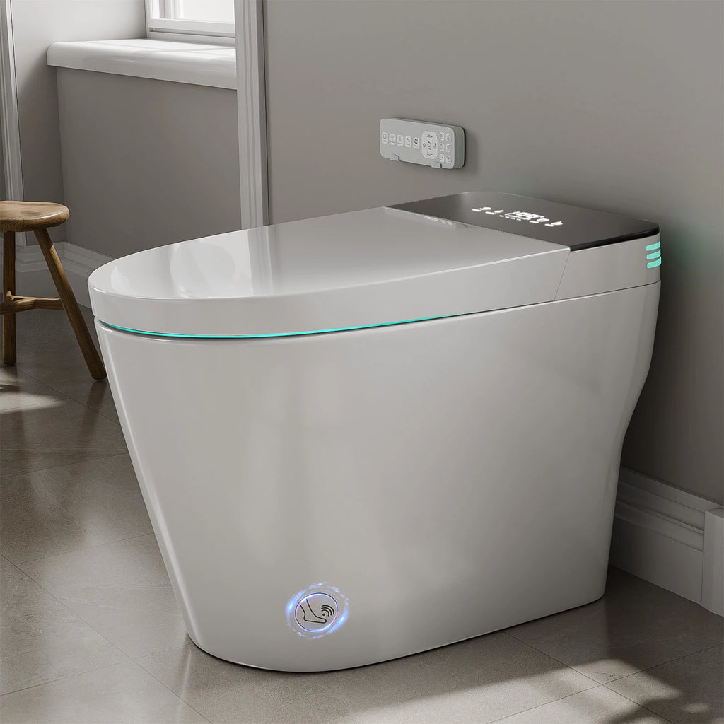 Smart Toilet with Built-in Bidet, AUTO Open/Close,