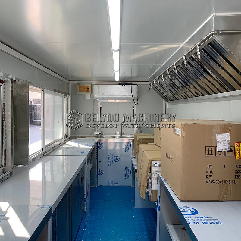 Fast Food Truck Mobile BBQ Trailer Ice Cream