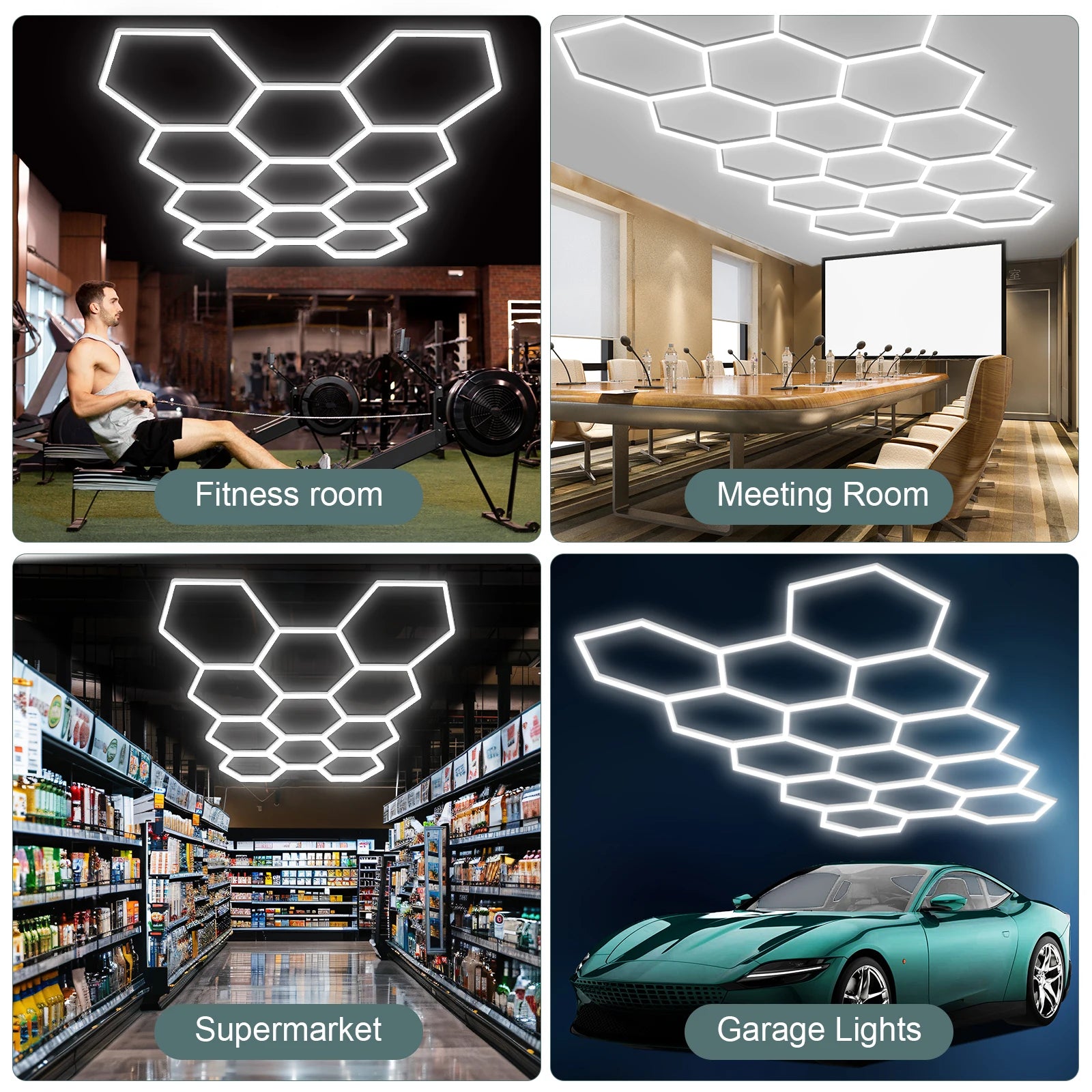 Hexagon Led Garage Lights  Super Bright Led