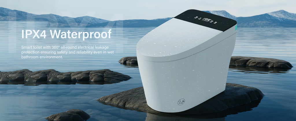 Smart Toilet with Built-in Bidet, AUTO Open/Close,