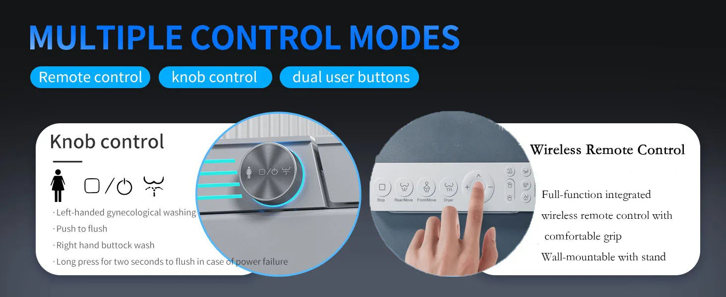 Smart Toilet with Bidet Built In, One Piece Bidet , Voice Control,