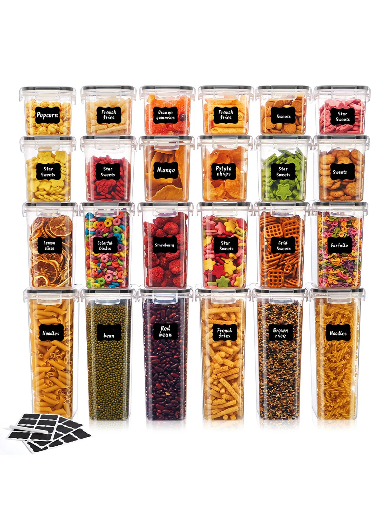 24pcs  Kitchen Sealed Storage Set Dry Food