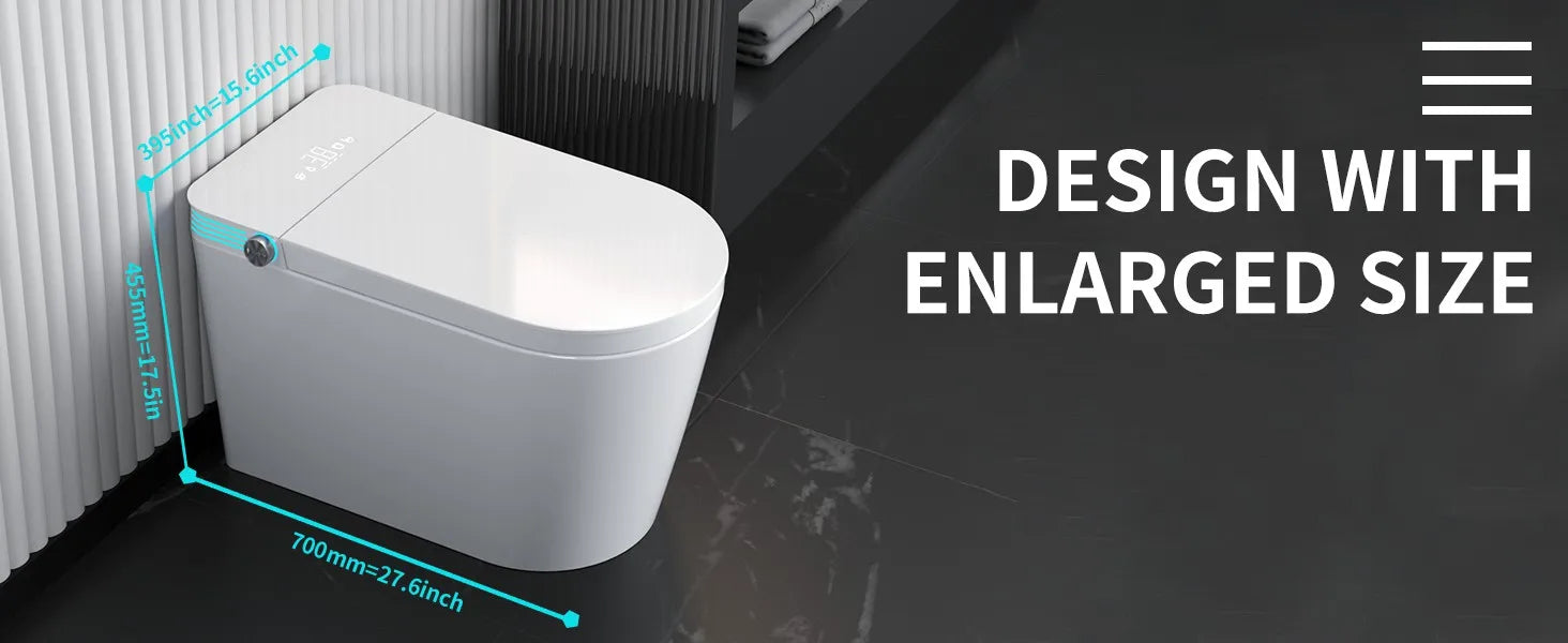 Smart Toilet with Bidet Built In, One Piece Bidet , Voice Control,