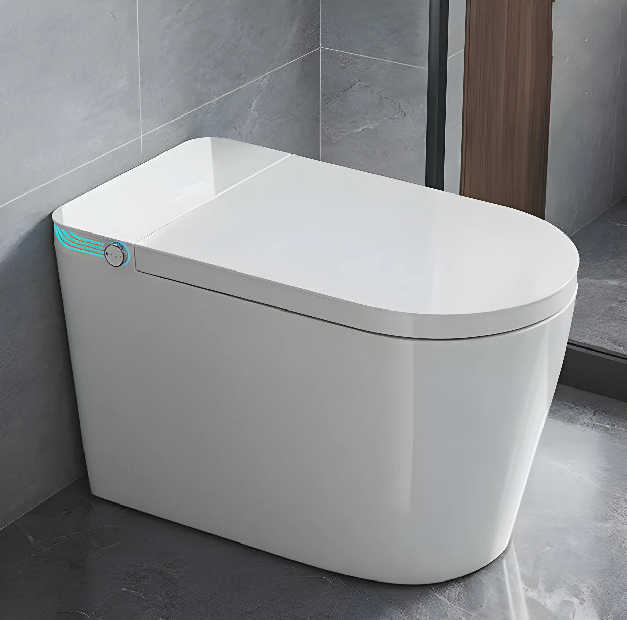 Smart Toilet with Bidet Built In, One Piece Bidet , Voice Control,