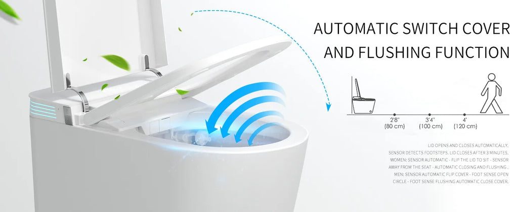 Smart Toilet with Bidet Built In, One Piece Bidet , Voice Control,