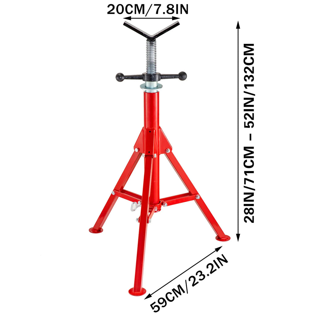 Pipe Holding Stand with Roller Head V-Head