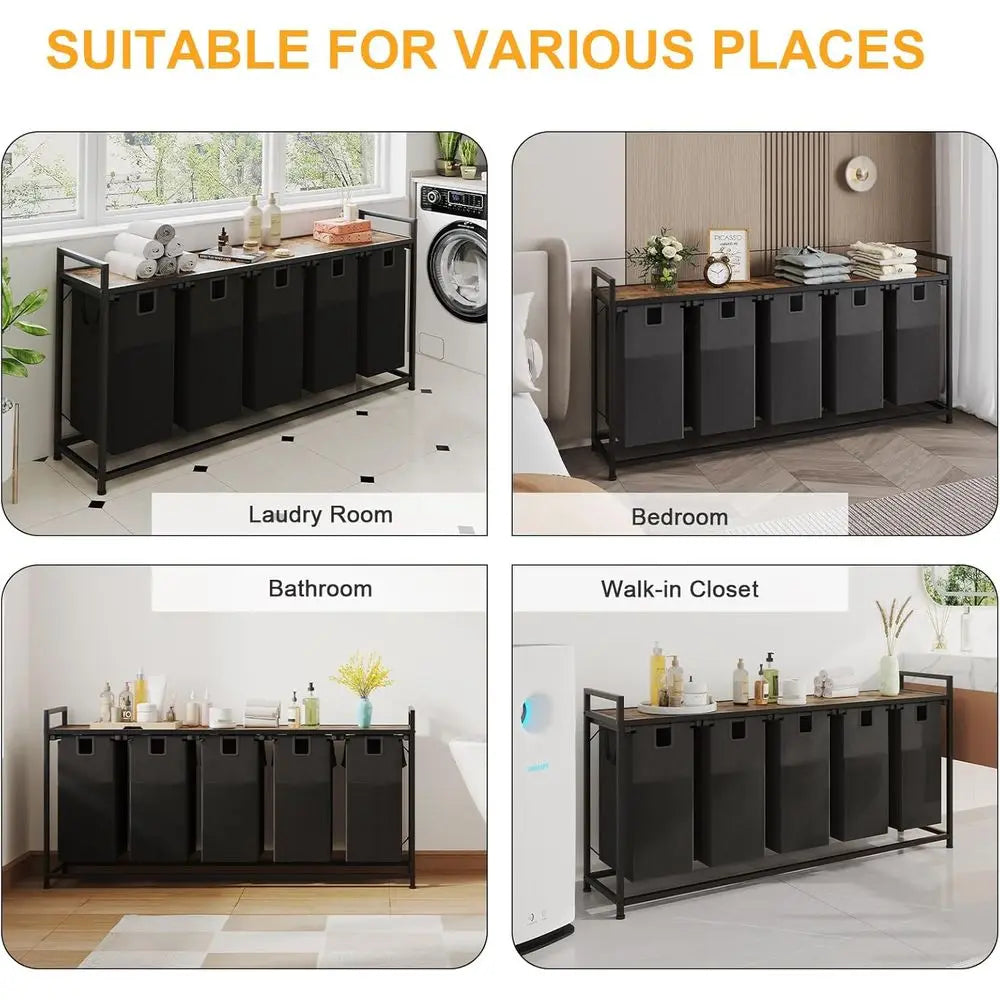 Laundry Hamper with Removable Bags,