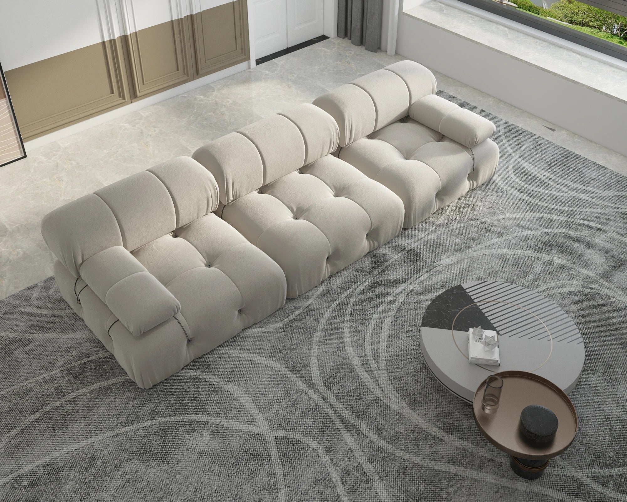 104" Minimalist Modular Sectional Sofas