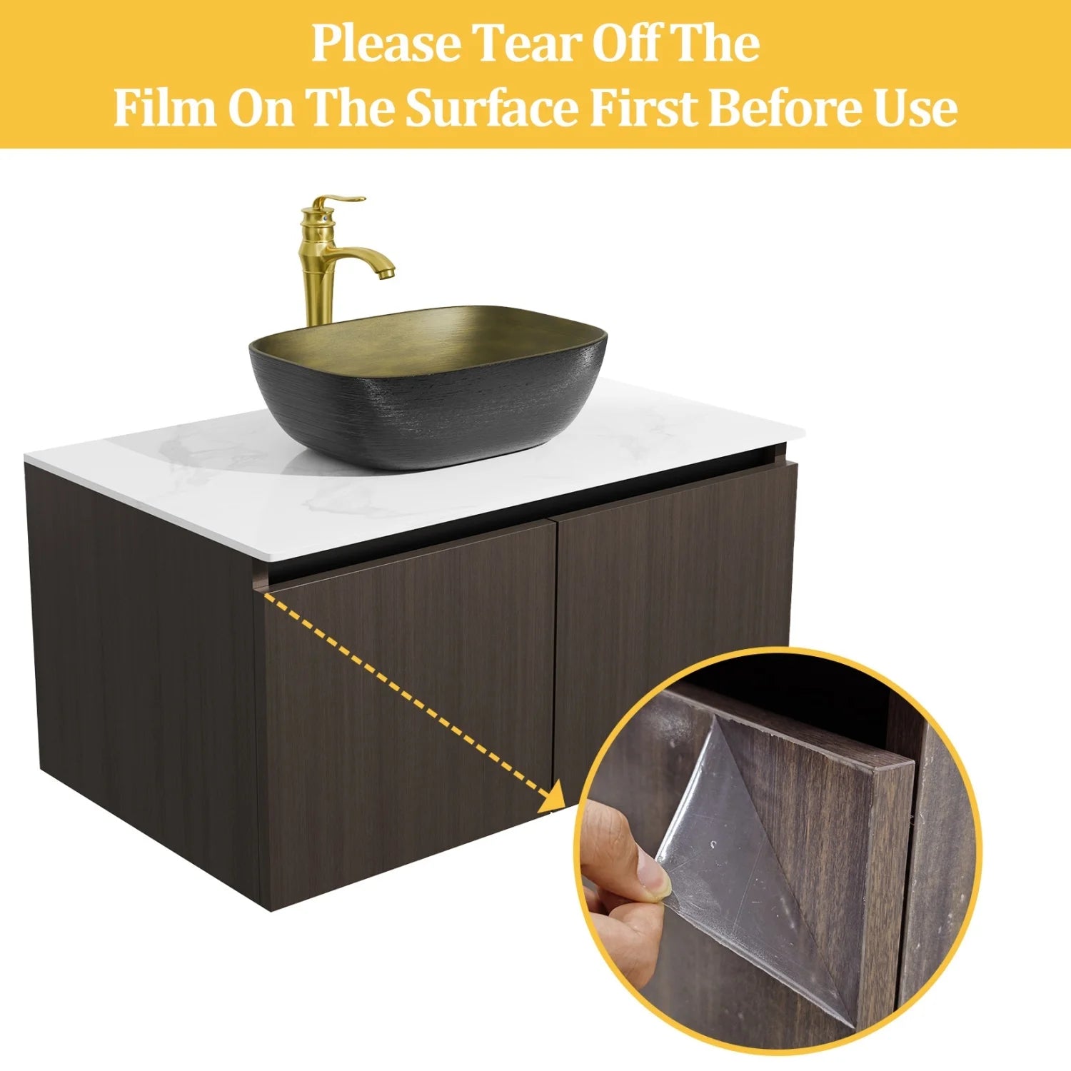 Floating Bathroom Vanity Sink Combo Wall Cabinet
