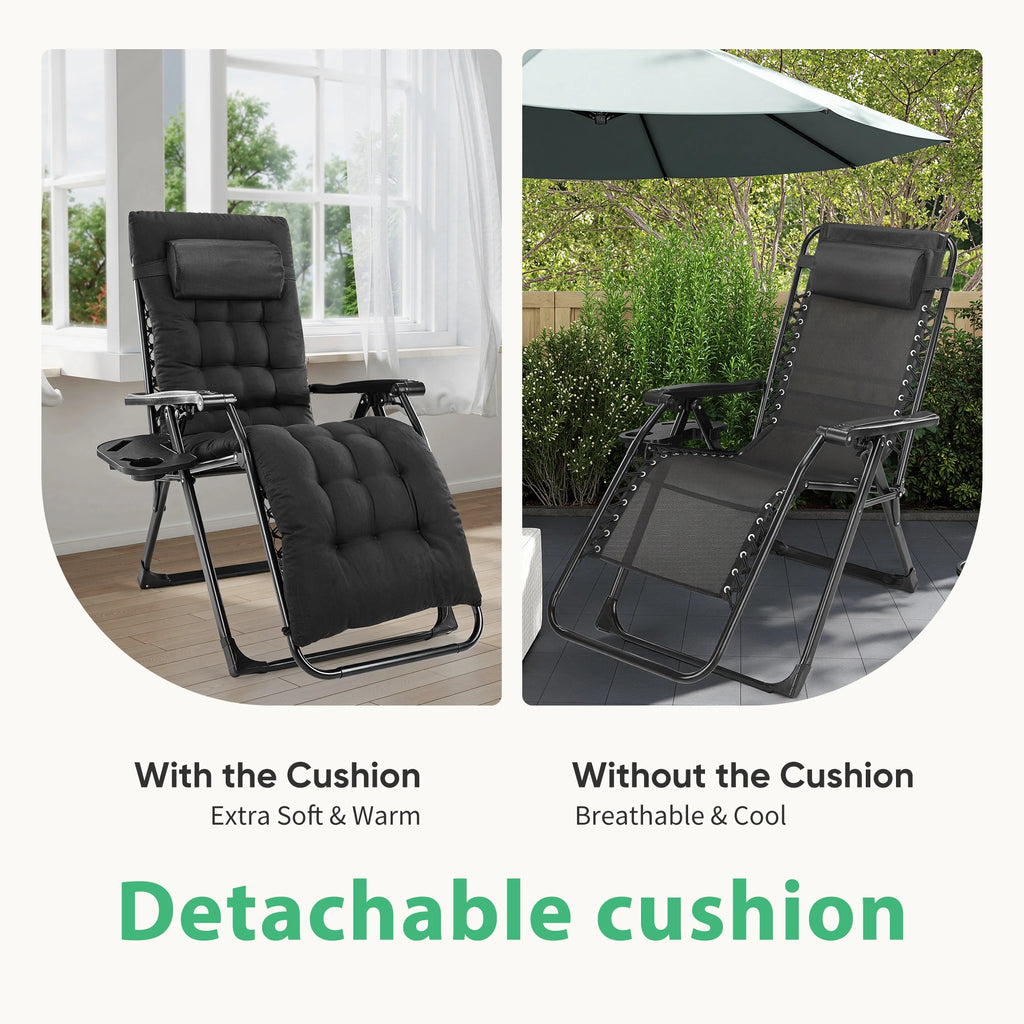 Zero Gravity Recliner Camping Patio Lounge Chair