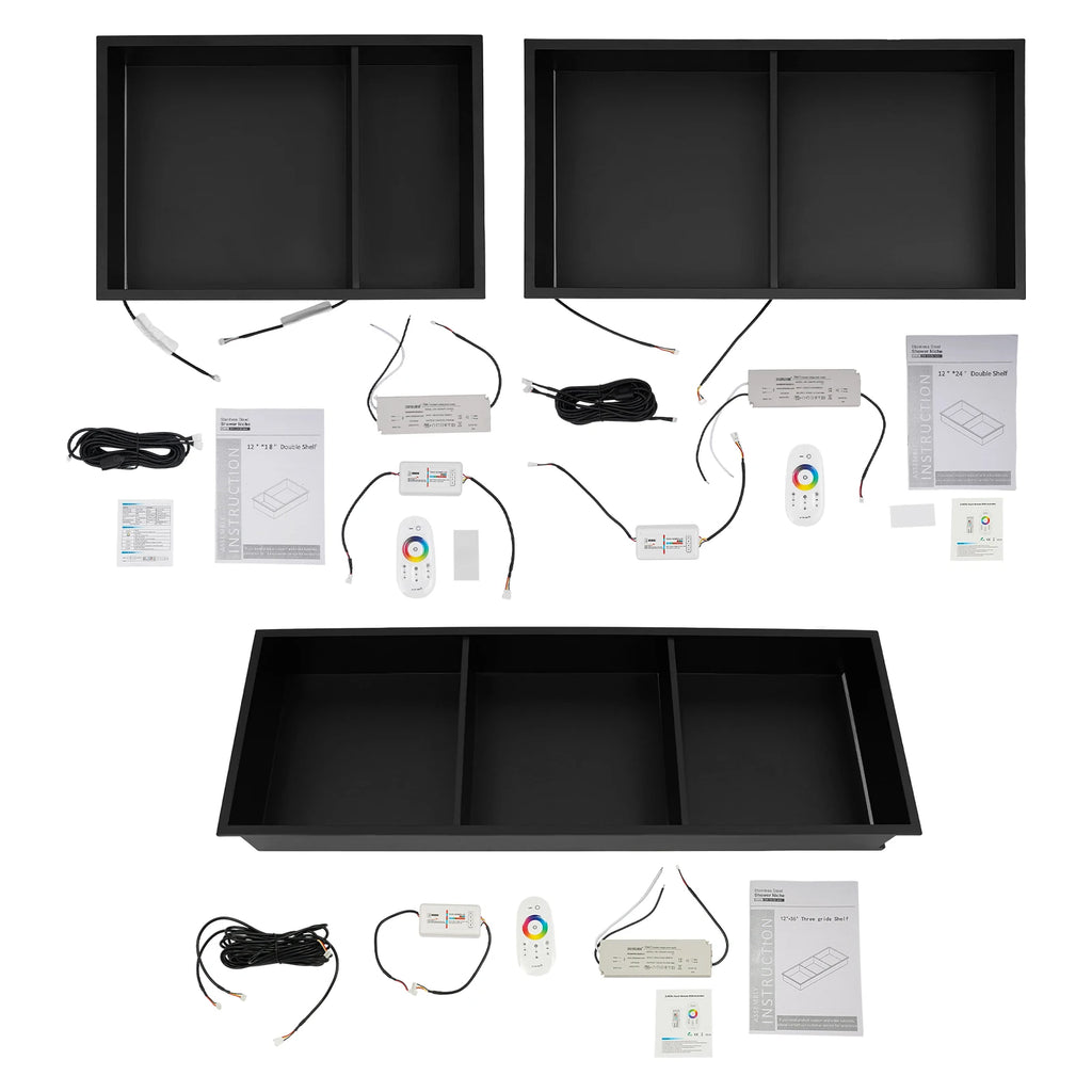 Stainless Steel Recessed Wall Niche with RGB Light