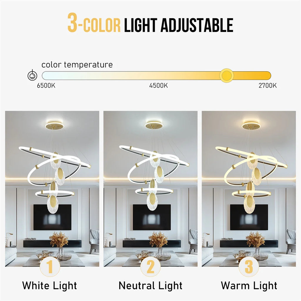 LUVODI 3-Layers LED Ceiling Lighting Fixture