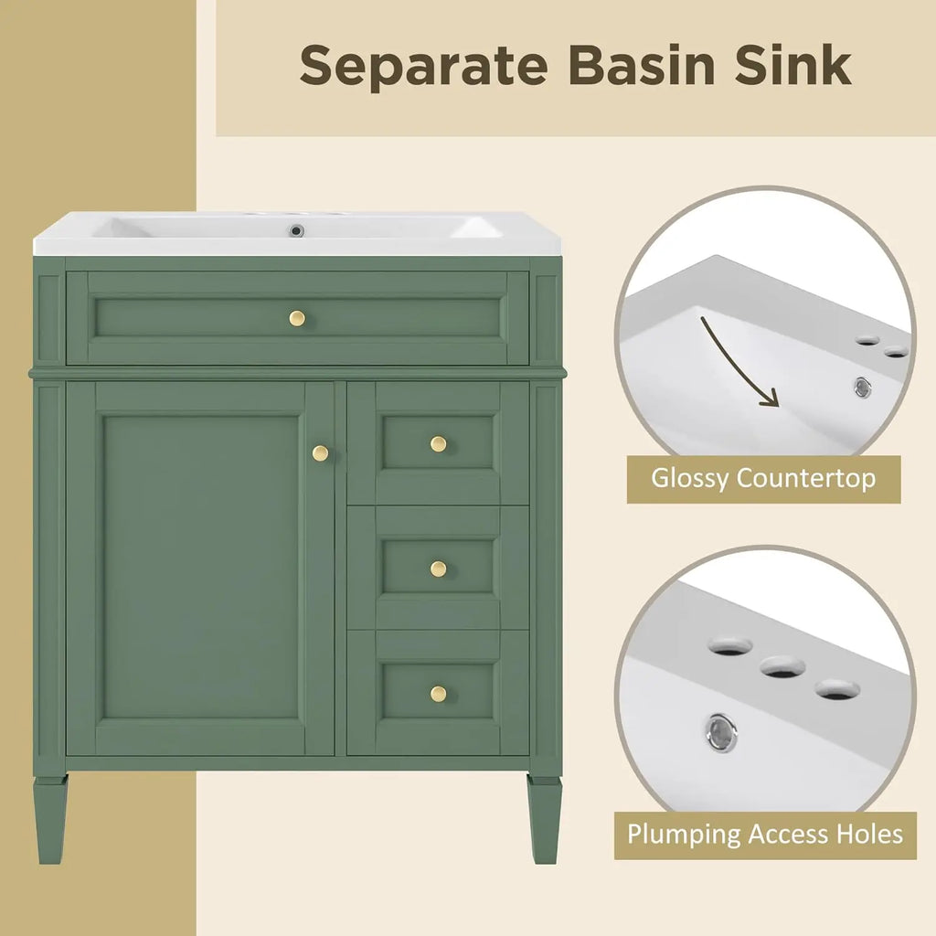 30" Bathroom Vanity with Sink,