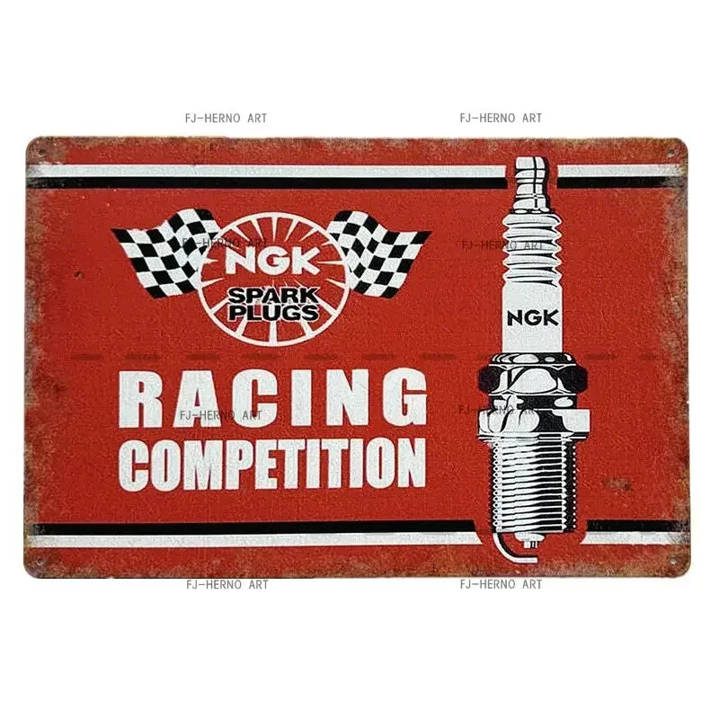 Vintage Motor Oil Gas Car Tin Sign