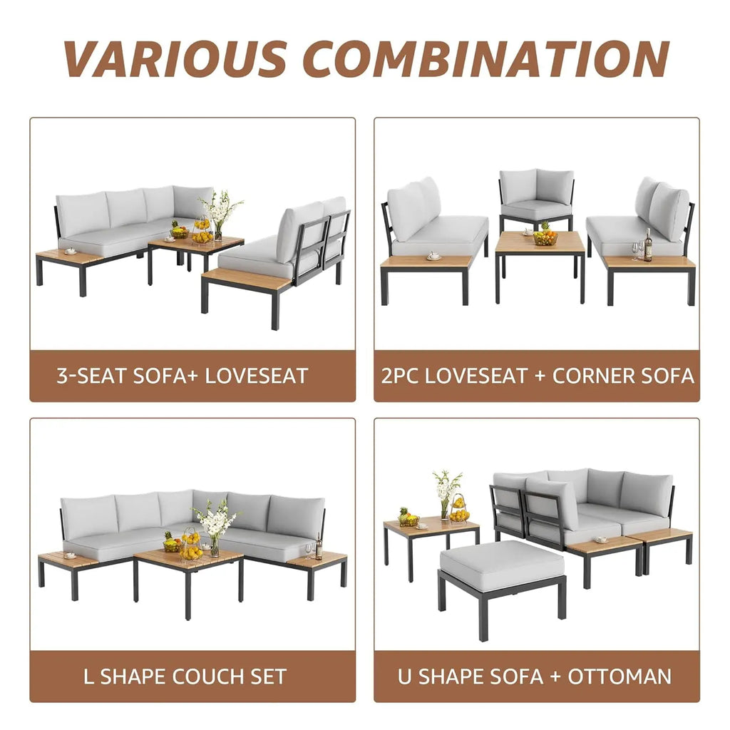 Patio Furniture Sets, L Shape Patio Sectional