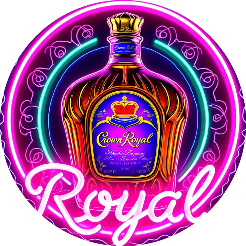 Crown Royal Neon Aluminum Wall Sculpture Sign