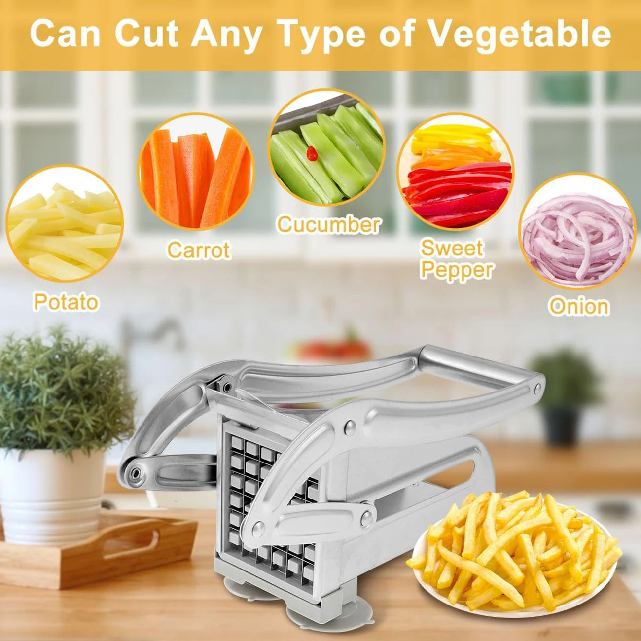 French Fries Cutter  Potato Slicer  with 36/46-Hole Blade