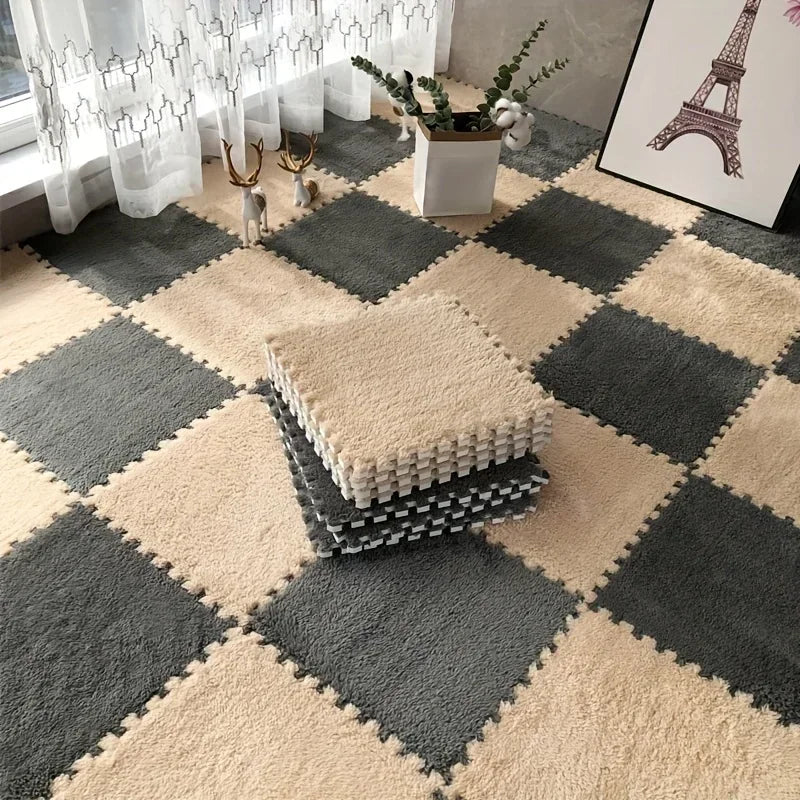 24PCS Solid interlocking foam mat - non slip