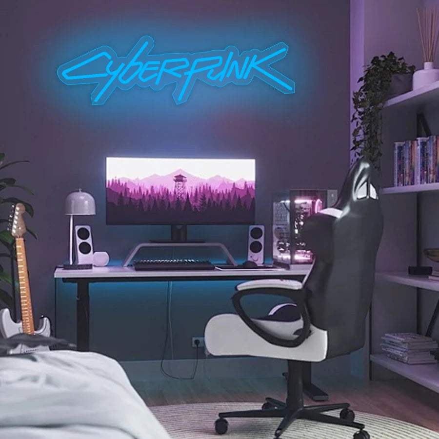 Cyberpunk Edge Runner Neon Sign for Game Zone