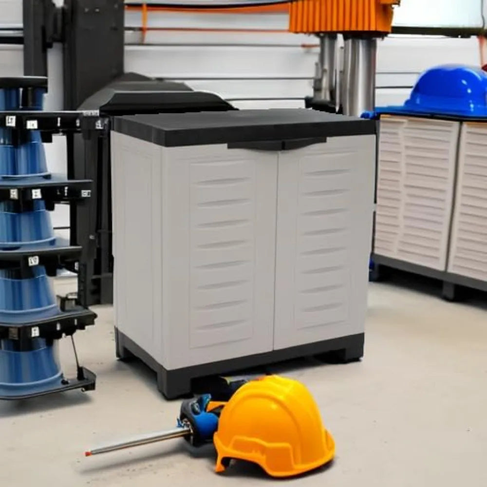 Plastic Garage Storage Cabinet with Adjustable Shelf