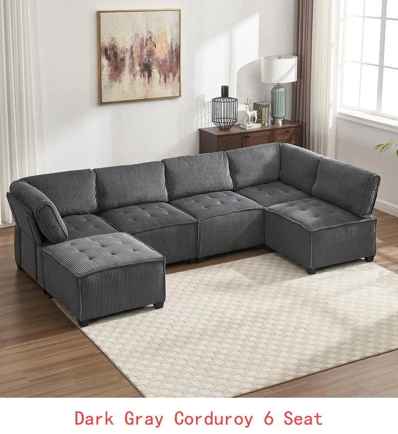 Modular Sectional Sofa U-Shaped Couch