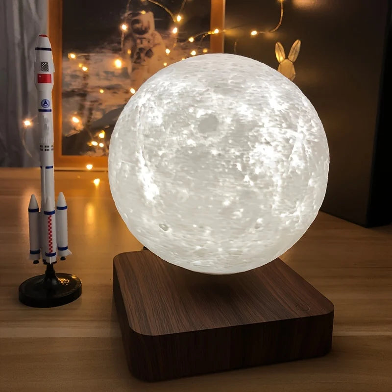 Magnetic Floating Rotating Moon Lamp, 3 Color