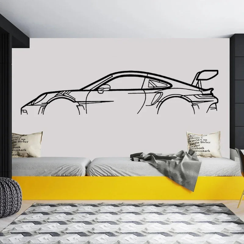 Car Silhouette Wall Art Sticker Vinyl