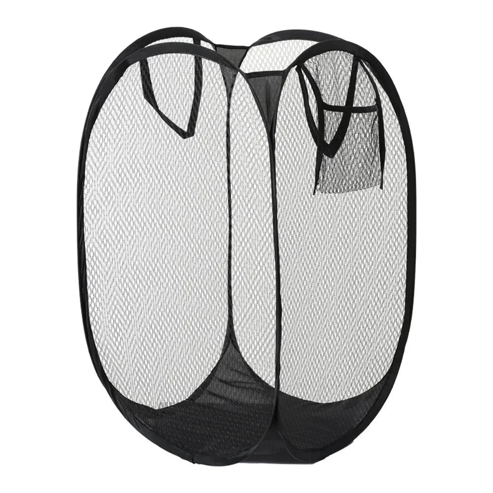 2pc Dirty Clothes Basket Skeleton Ventilated Foldable