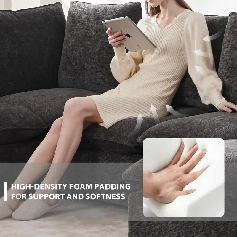 110in 7-Seat Modern U-Shape Modular Sofa Set,