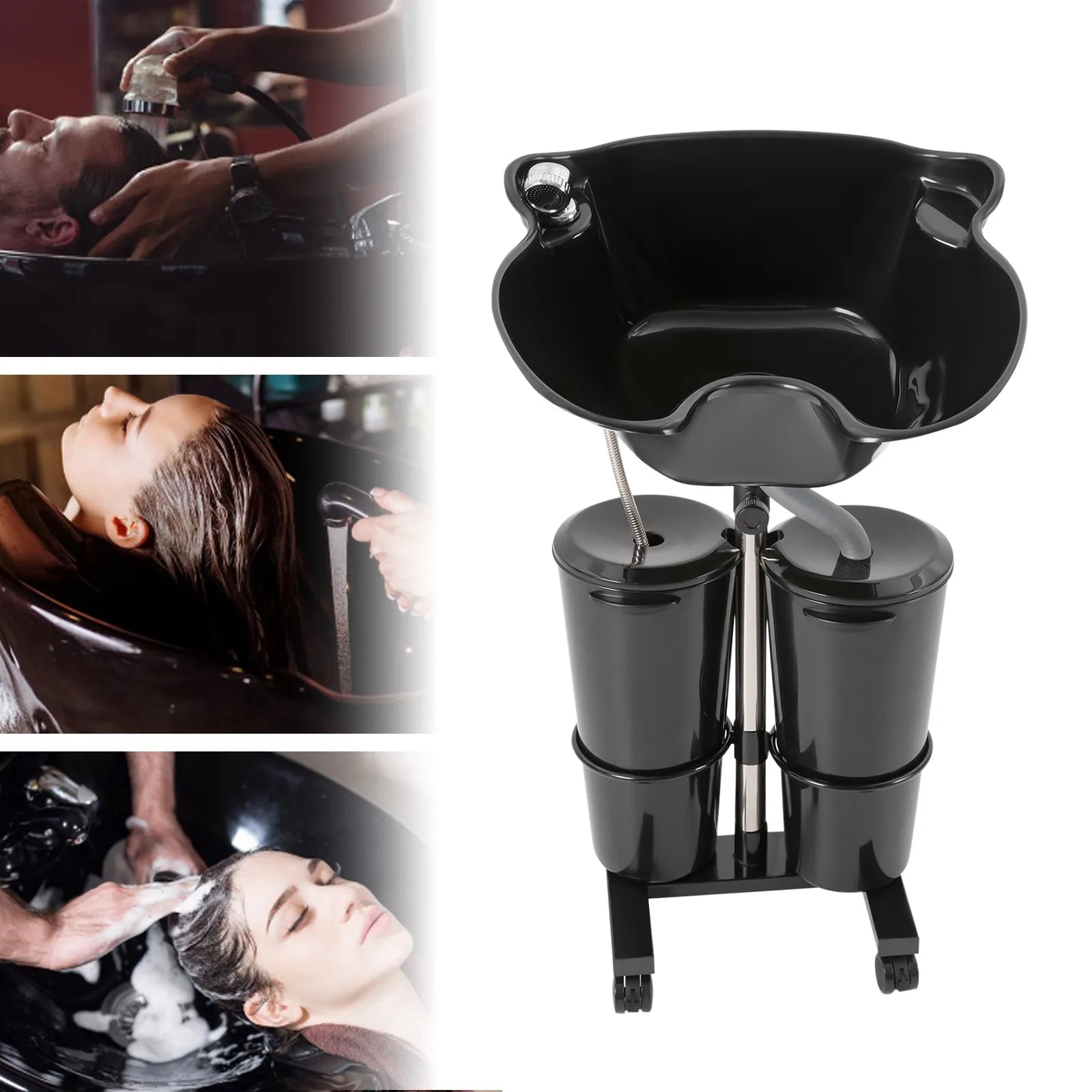 Mobile Hair Wash Basin Height Adjustable