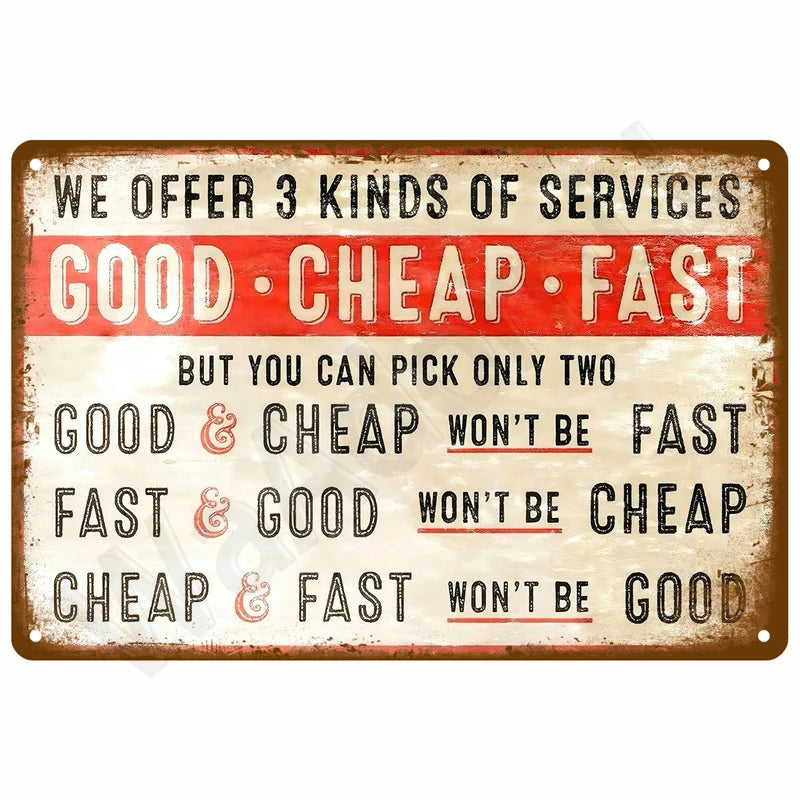 Vintage Metal Plate Tin Sign Plates