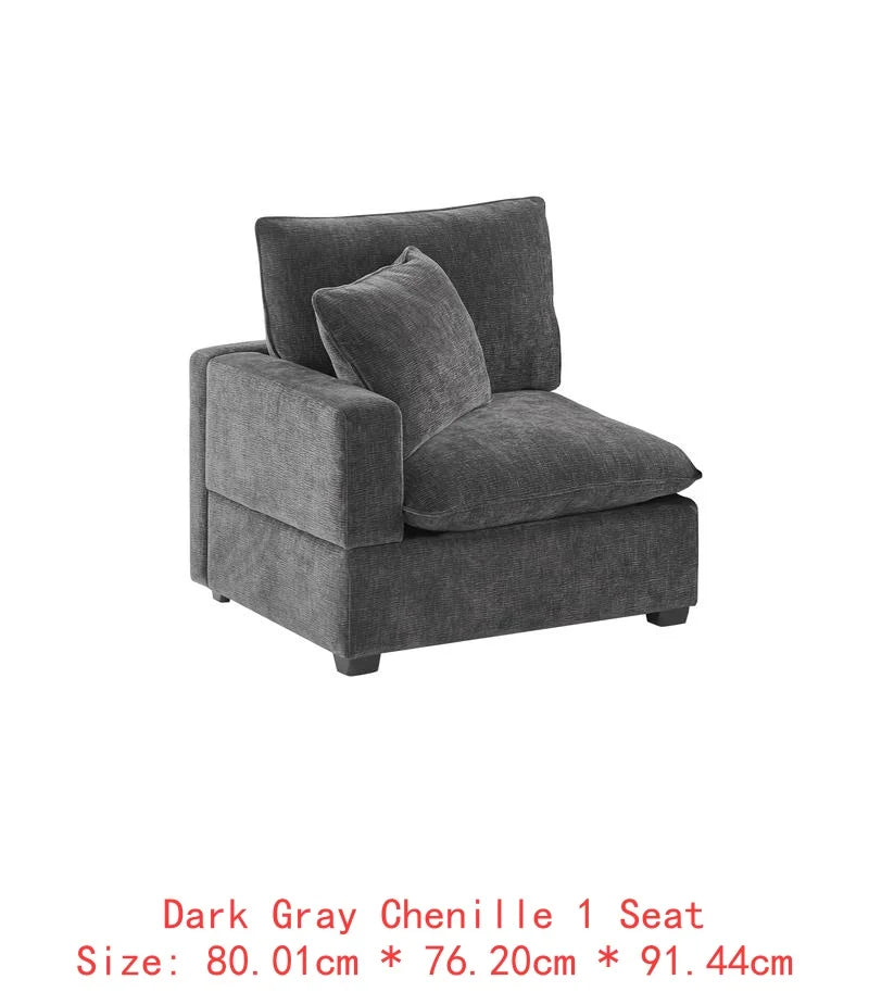 110in 7-Seat Modern U-Shape Modular Sofa Set,