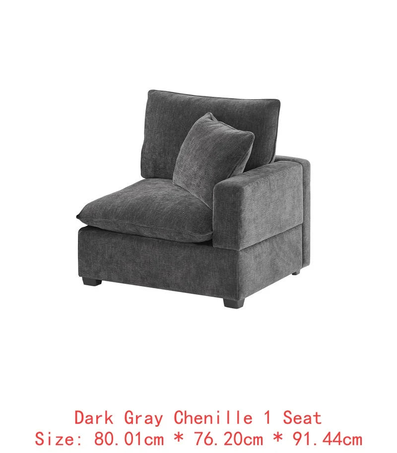 110in 7-Seat Modern U-Shape Modular Sofa Set,