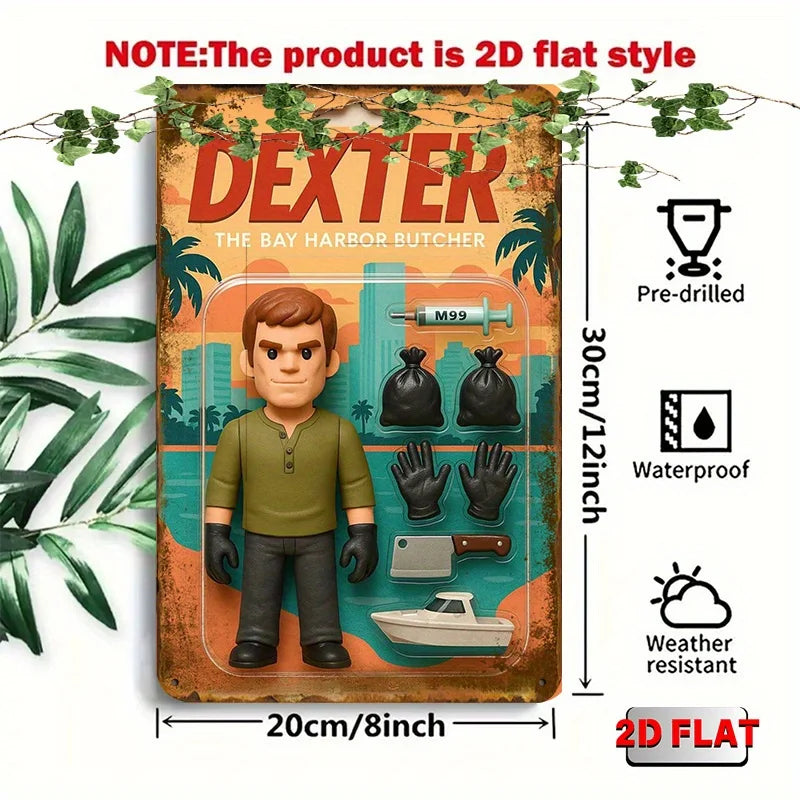 2D Flat, 1pc Dexter Action Figure with Accessories