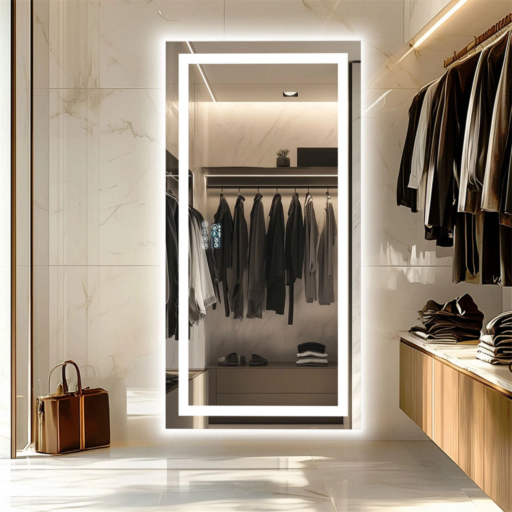XXL Bathroom  Mirror Wall Mounted with Bluetooth,
