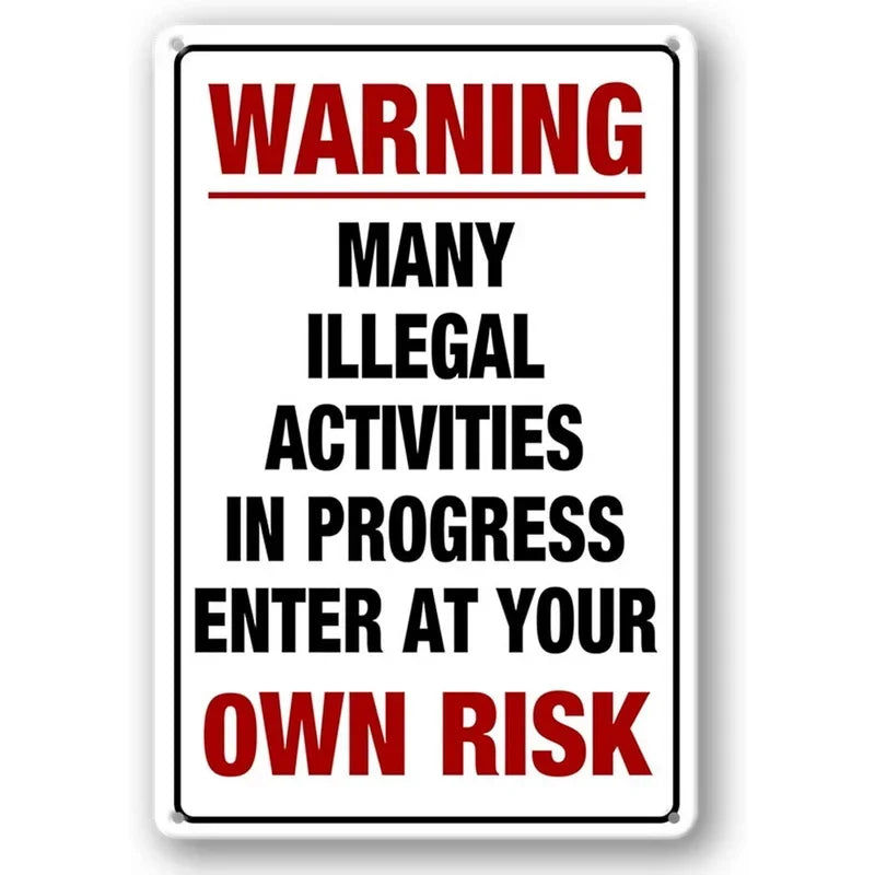 Metal Signs No Stupid People Beyoud this Point