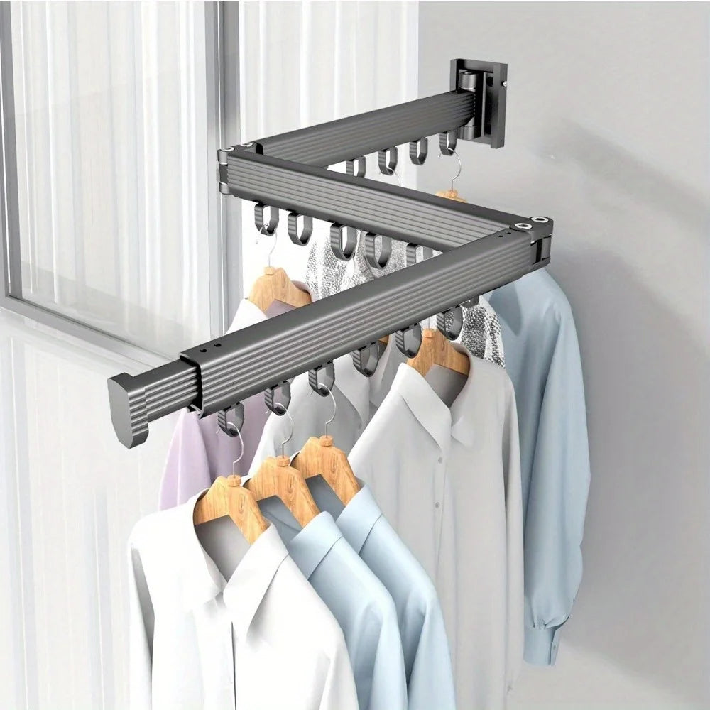 Folding Clothes Rack Household Wall Mounted