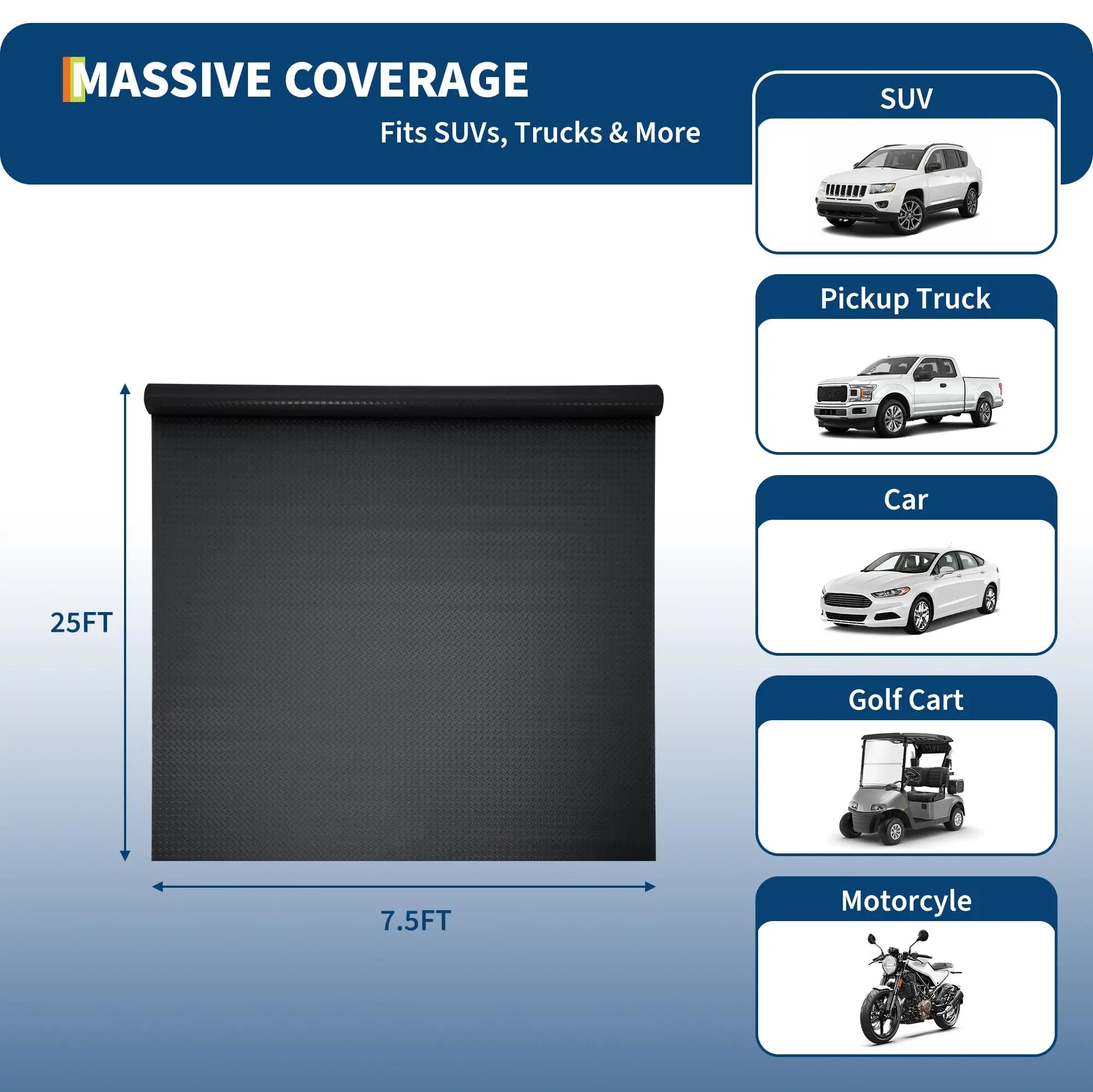 Garage Floor Mat, 2.8Mm Thickened Non-Slip