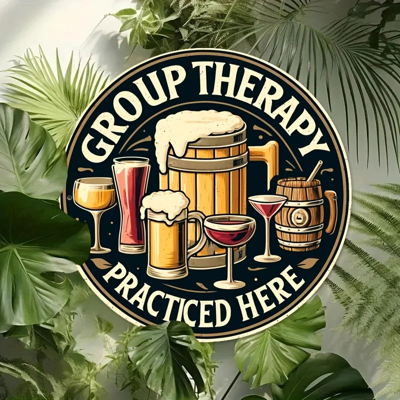 "Group Therapy Here" Beer Sign.