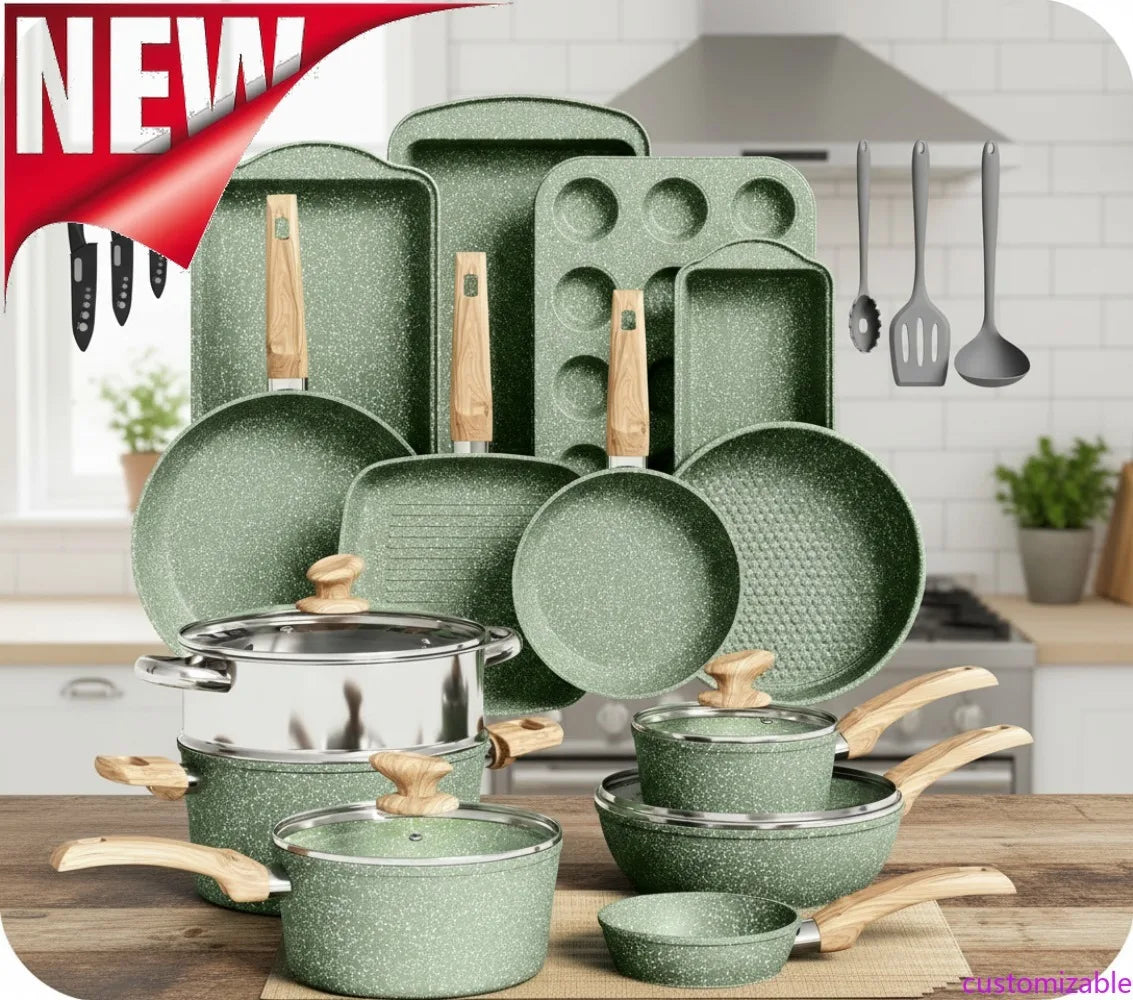 30-Piece Non-Stick  Cookware , Induction