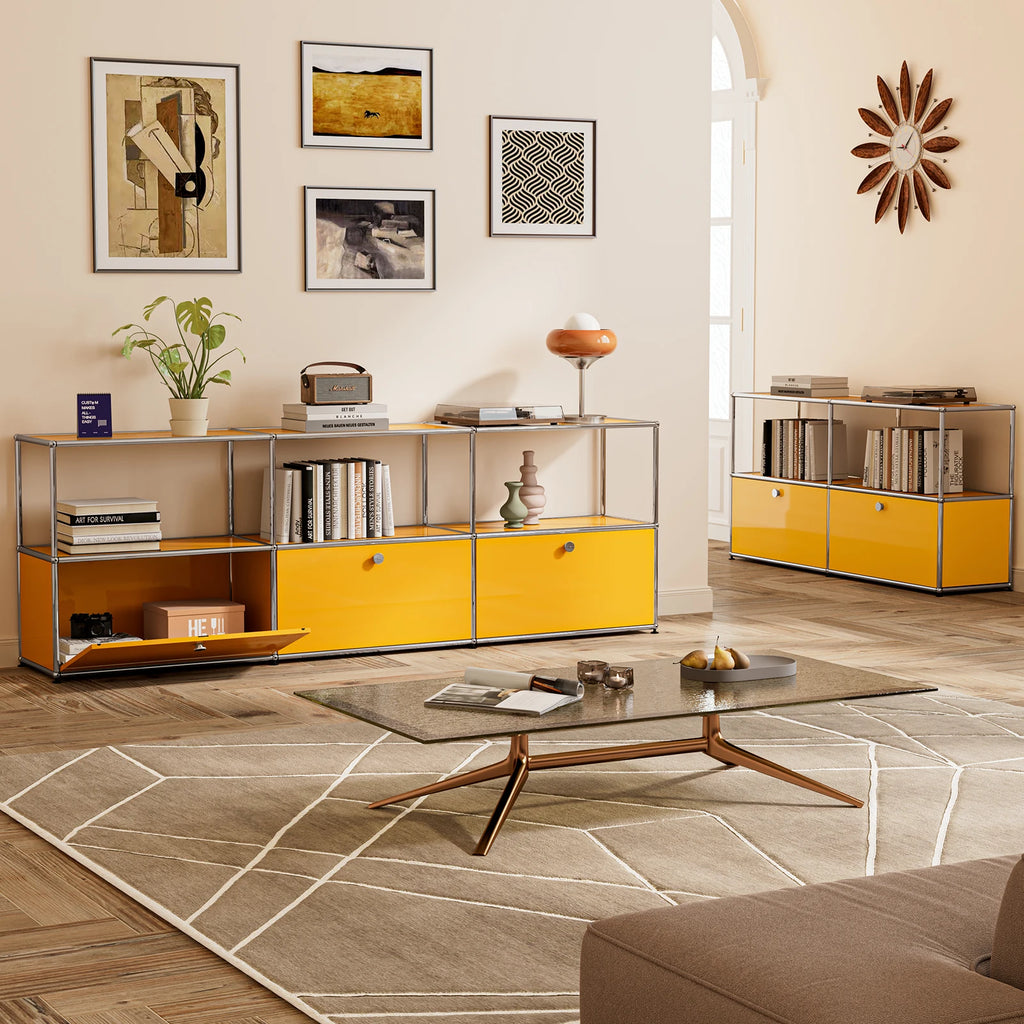 Storage Cabinet Stainless Metal Organizer TV Stand