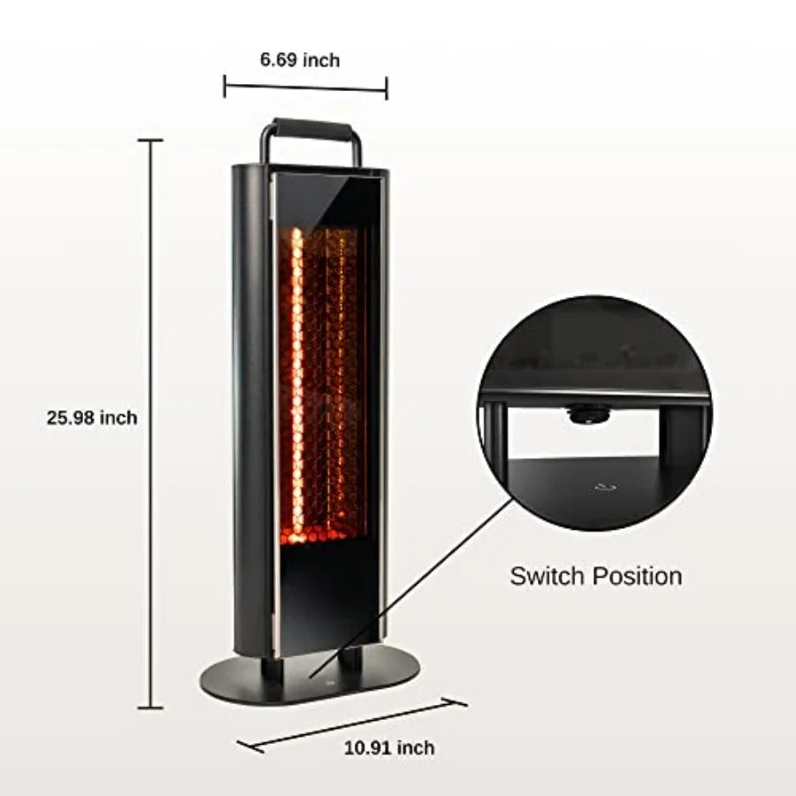 1200W Under Table Patio Heater with Double-Sided