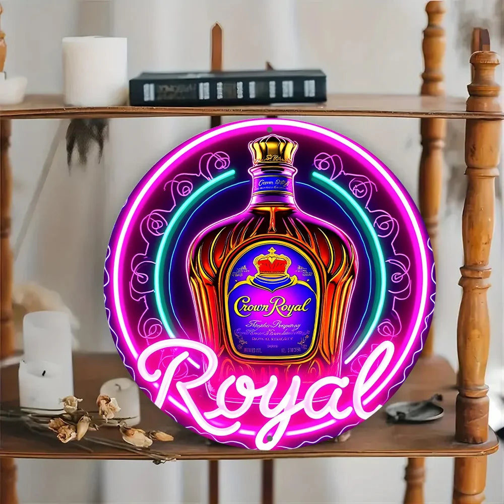 Crown Royal Neon Aluminum Wall Sculpture Sign
