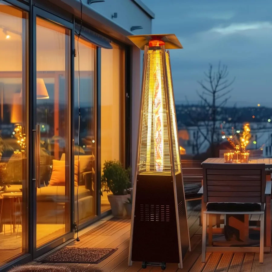 48000 BTU Flame Pyramid Pool Heater with Cover