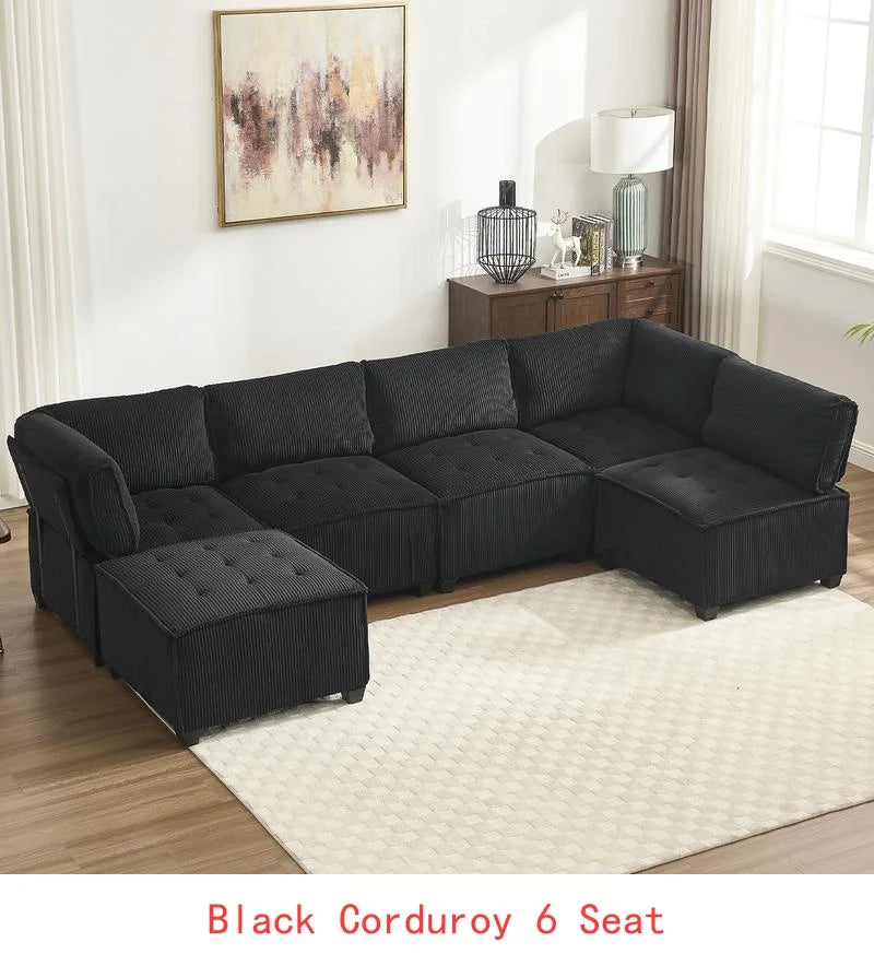 Modular Sectional Sofa U-Shaped Couch