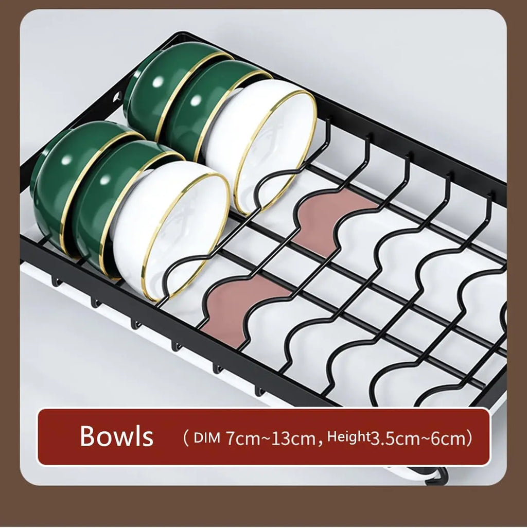 Dish Rack, Three-Tier Space-Saving Kitchen Countertop