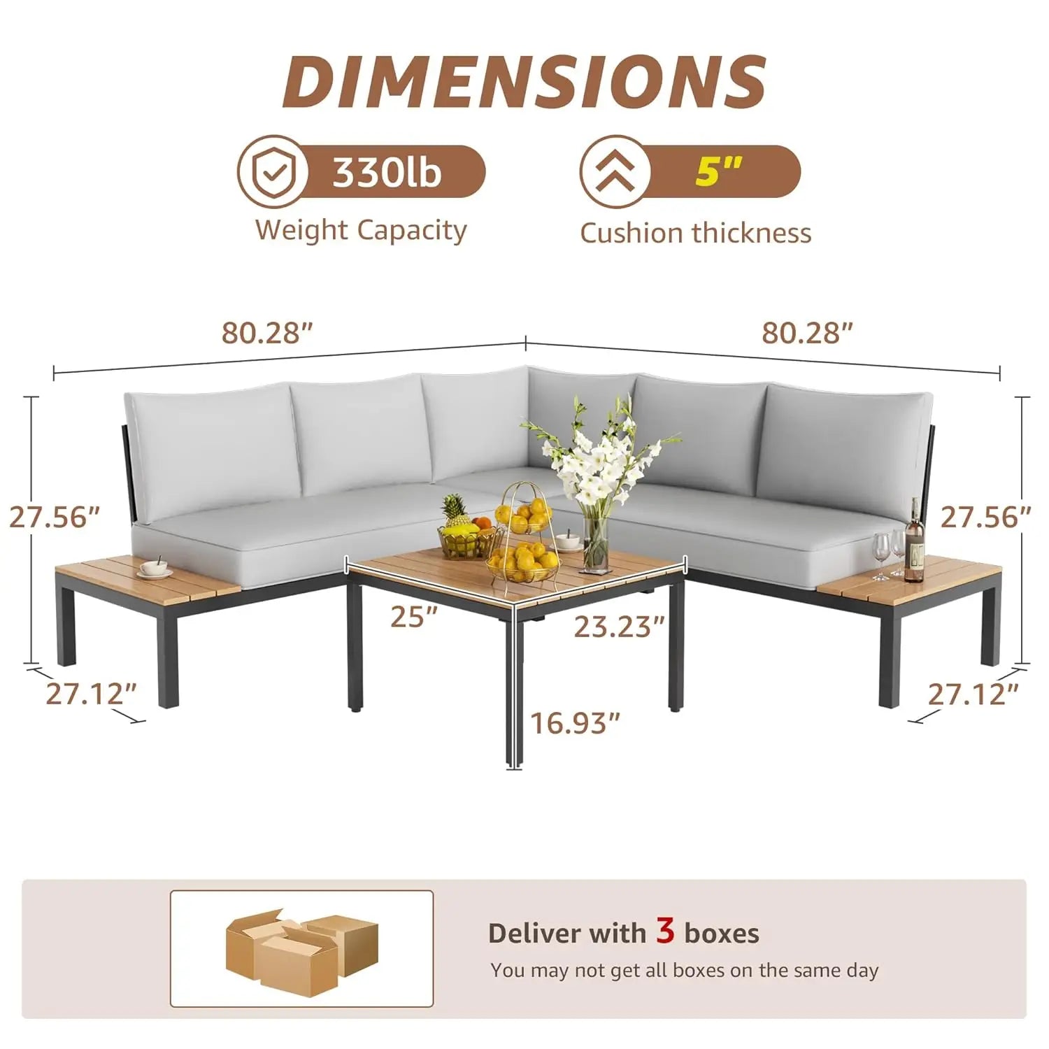Patio Furniture Sets, L Shape Patio Sectional