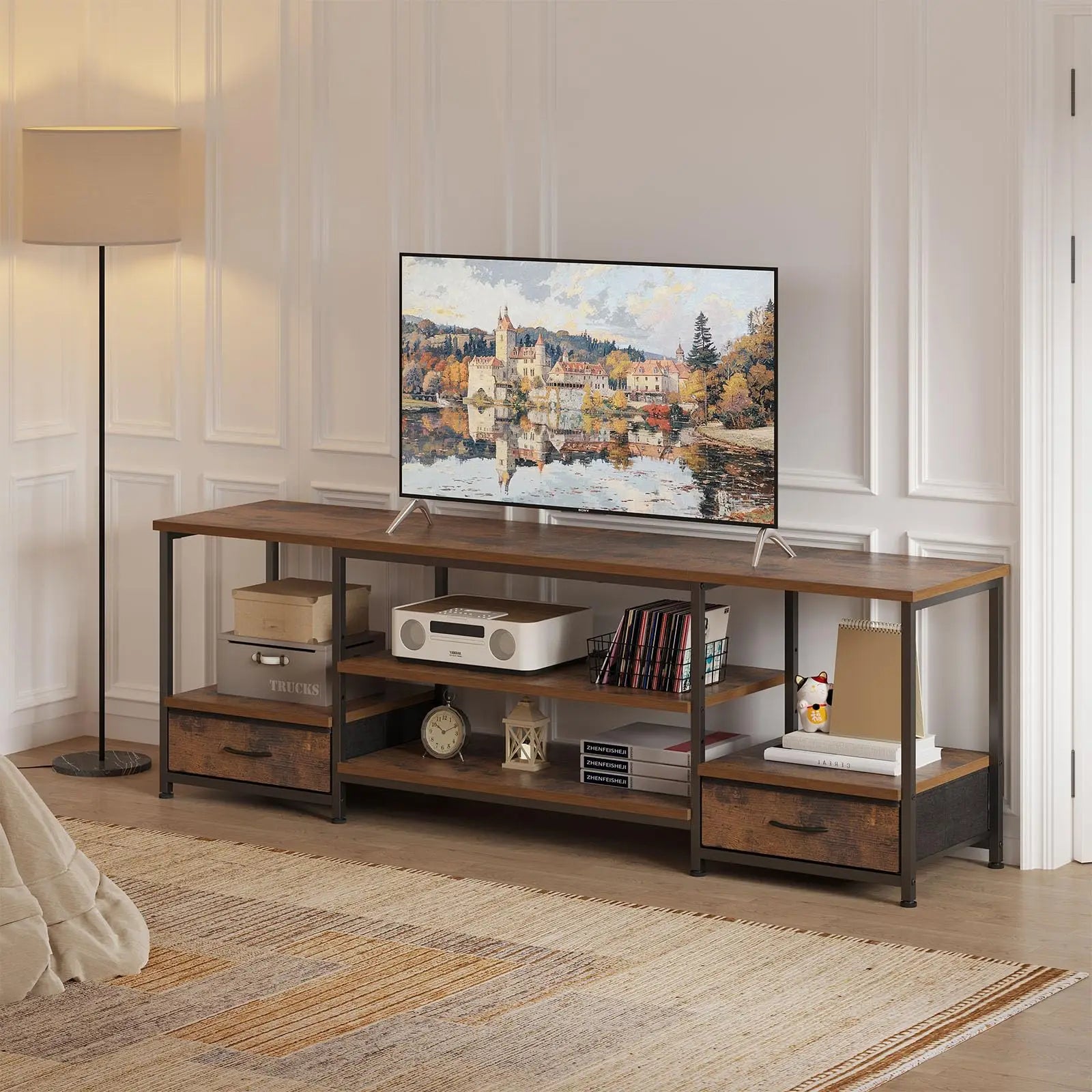 Wooden Tv Stand For Up To 75 Inch TV