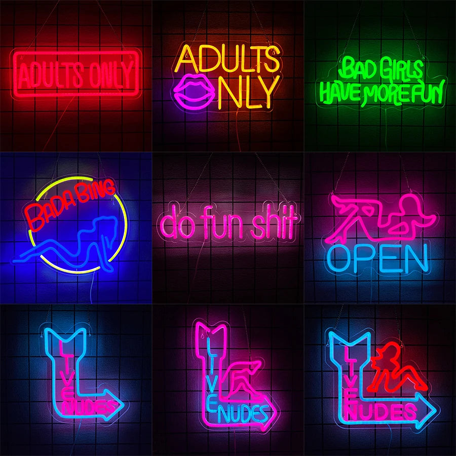 Live Nudes Neon Sign for Wall Décor,