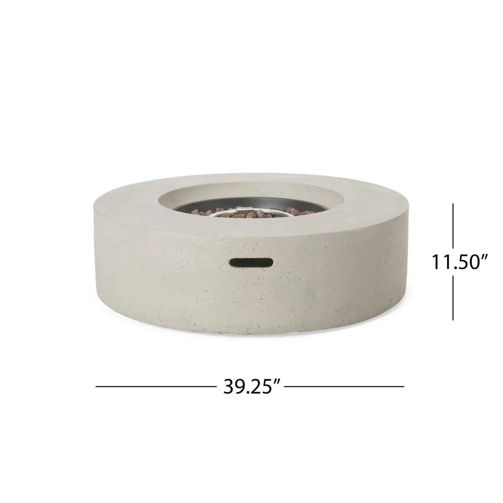 50000 BTU Round Outdoor Concrete Propane Fire Pit